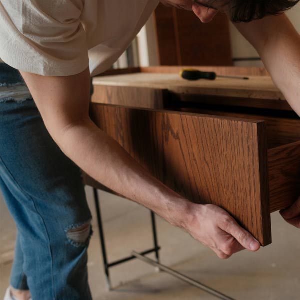 Professional handyman in action